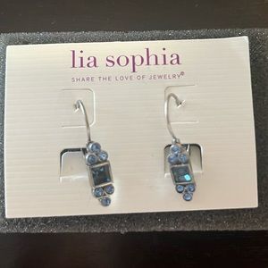 Blue gem earrings